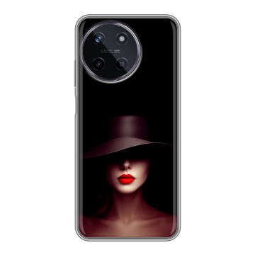 Силиконовый чехол на Realme 11 с принтом Девушка в шляпе