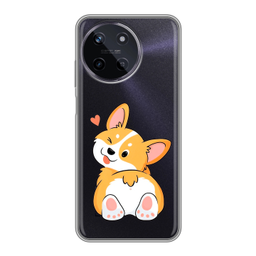 Силиконовый чехол на Realme 11 с принтом Корги