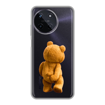 Силиконовый чехол на Realme 11 с принтом Медведь