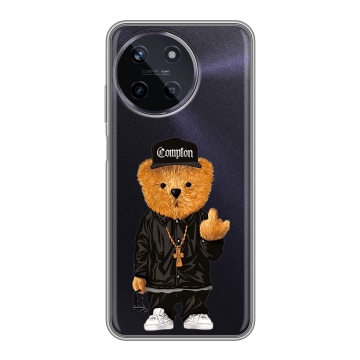 Силиконовый чехол на Realme 11 с принтом Плюшевый медведь