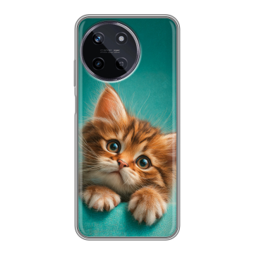 Силиконовый чехол на Realme 11 с принтом котенок