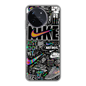 Силиконовый чехол на Realme 11 с принтом Найк Силиконовый чехол на Realme 11 с принтом Найк