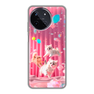 Силиконовый чехол на Realme 11 с принтом милые котики Силиконовый чехол на Realme 11 с принтом милые котики
