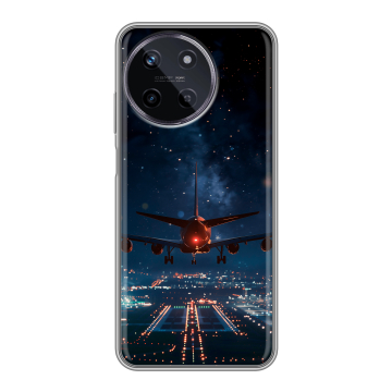 Силиконовый чехол на Realme 11 с принтом самолет