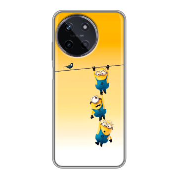 Силиконовый чехол на Realme 11 с принтом Миньоны