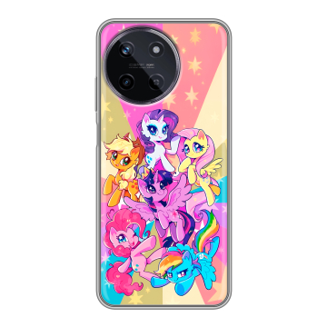 Силиконовый чехол на Realme 11 с принтом My little pony Дружба чудо