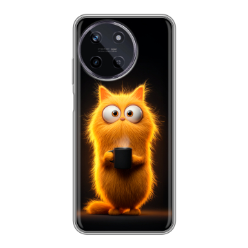 Силиконовый чехол на Realme 11 с принтом Смешной кот
