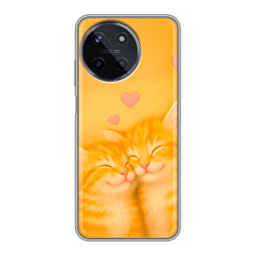 Силиконовый чехол на Realme 11 с принтом Милые котята