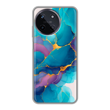 Силиконовый чехол на Realme 11 с принтом Мрамор блестки Силиконовый чехол на Realme 11 с принтом Мрамор блестки