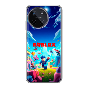 Силиконовый чехол на Realme 11 с принтом Roblox Роблокс