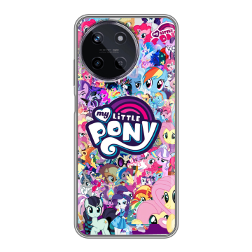 Силиконовый чехол на Realme 11 с принтом My little pony Дружба чудо