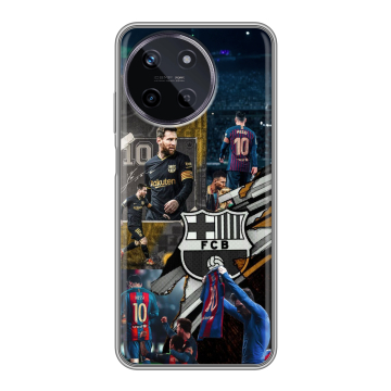 Силиконовый чехол на Realme 11 с принтом Messi Barcelona