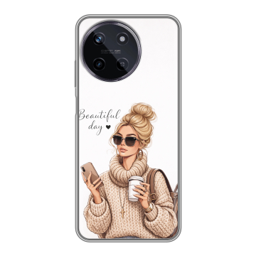 Силиконовый чехол на Realme 11 с принтом женский