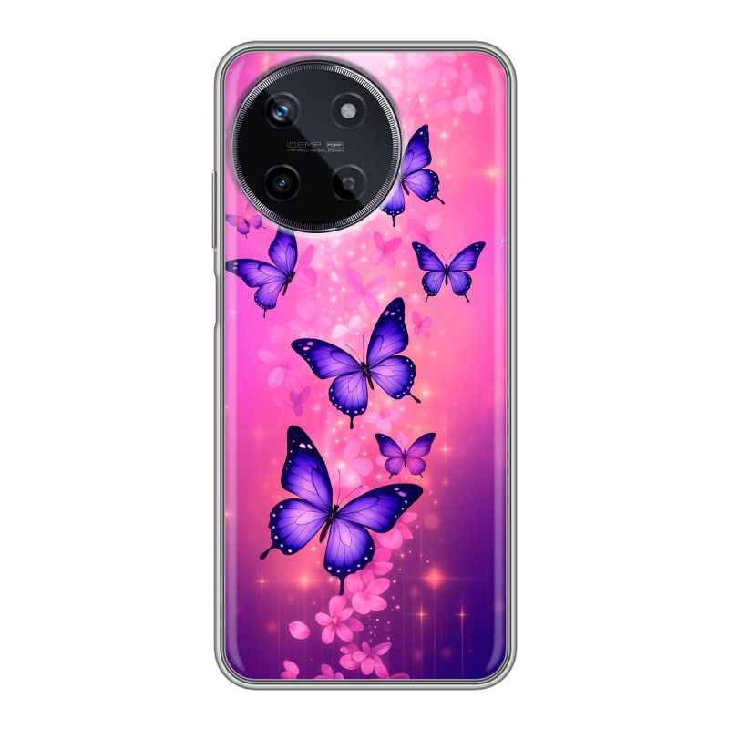Силиконовый чехол на Realme 11 с принтом Бабочки Силиконовый чехол на Realme 11 с принтом Бабочки