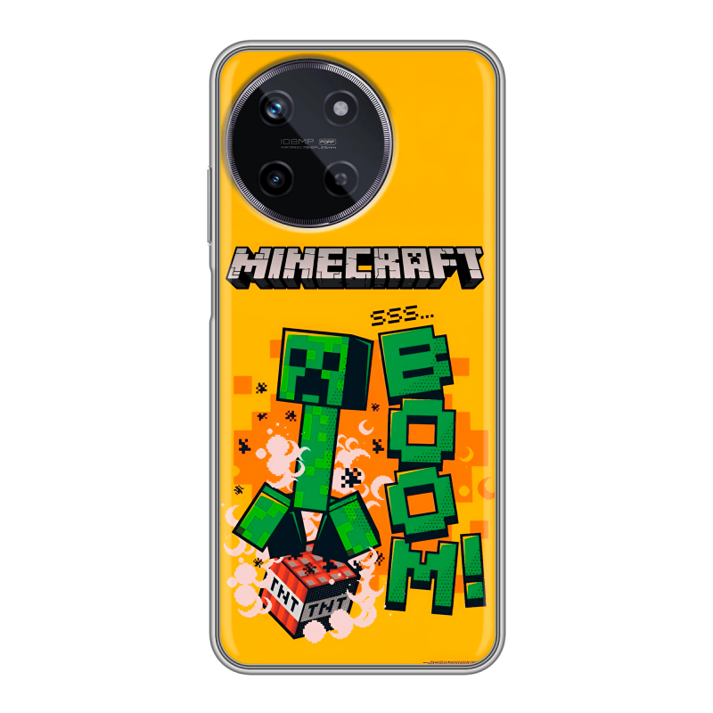 Силиконовый чехол на Realme 11 с принтом Майнкрафт Minecraft Силиконовый чехол на Realme 11 с принтом Майнкрафт Minecraft