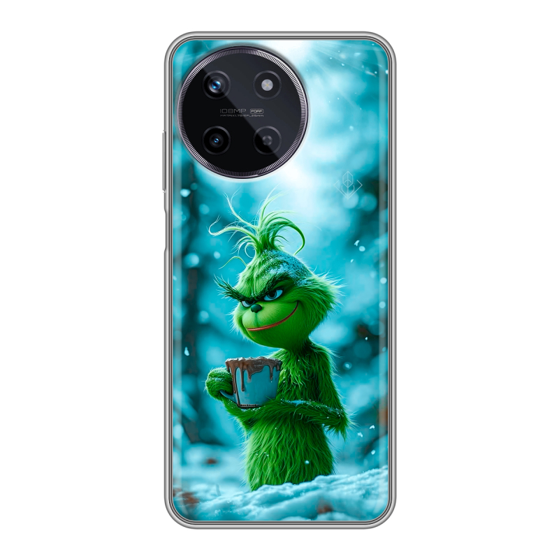 Силиконовый чехол на Realme 11 с принтом Новый год гринч Силиконовый чехол на Realme 11 с принтом Новый год гринч