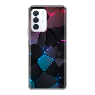 Силиконовый чехол на Infinix Zero 5G 2023 с принтом Геометрия неона Силиконовый чехол на Infinix Zero 5G 2023 с принтом Геометрия неона