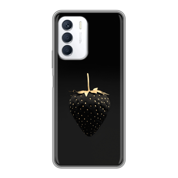 Силиконовый чехол на Infinix Zero 5G 2023 с принтом Черная клубника Силиконовый чехол на Infinix Zero 5G 2023 с принтом Черная клубника