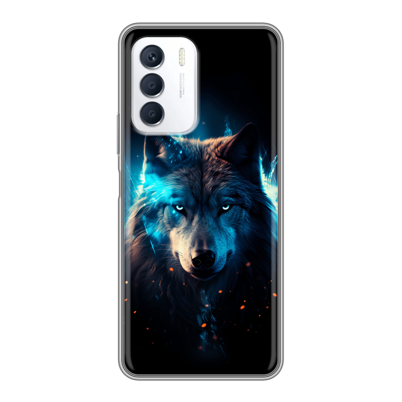 Силиконовый чехол на Infinix Zero 5G 2023 с принтом Волк ночной Силиконовый чехол на Infinix Zero 5G 2023 с принтом Волк ночной
