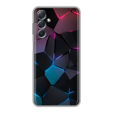 Силиконовый чехол на Samsung Galaxy M54 с принтом Геометрия неона