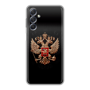 Силиконовый чехол на Samsung Galaxy M54 с принтом Герб России