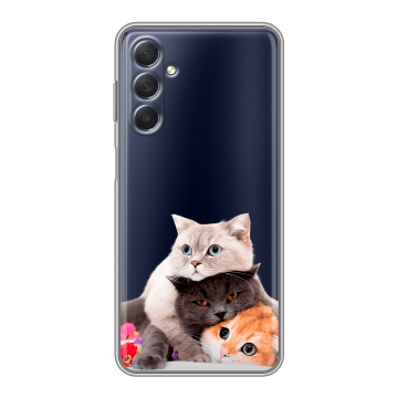 Силиконовый чехол на Samsung Galaxy M54 с принтом Кошки