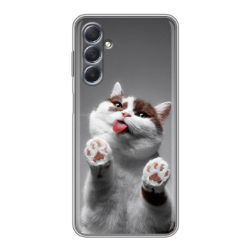 Силиконовый чехол на Samsung Galaxy M54 с принтом Коты