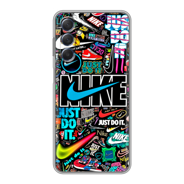 Силиконовый чехол на Samsung Galaxy M54 с принтом найк nike черный Силиконовый чехол на Samsung Galaxy M54 с принтом найк nike черный