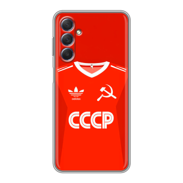 Силиконовый чехол на Samsung Galaxy M54 с принтом Флаг Герб СССР Силиконовый чехол на Samsung Galaxy M54 с принтом Флаг Герб СССР