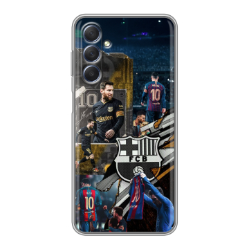 Силиконовый чехол на Samsung Galaxy M54 с принтом Messi Barcelona Силиконовый чехол на Samsung Galaxy M54 с принтом Messi Barcelona