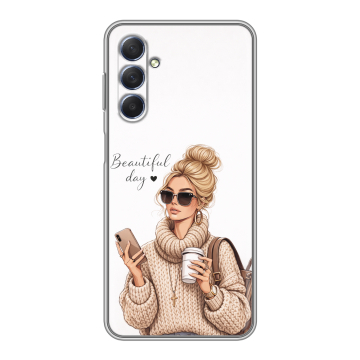 Силиконовый чехол на Samsung Galaxy M54 с принтом женский Силиконовый чехол на Samsung Galaxy M54 с принтом женский