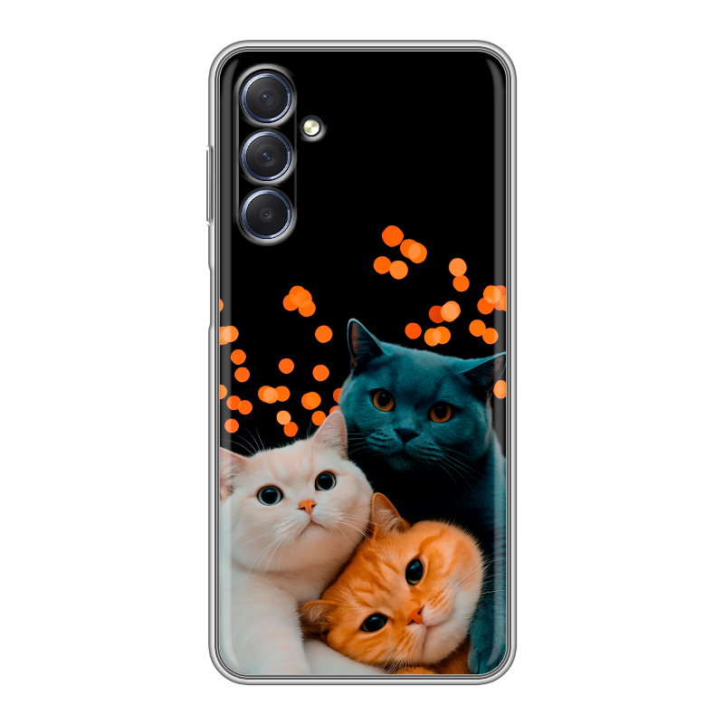 Силиконовый чехол на Samsung Galaxy M54 с принтом Кошки Силиконовый чехол на Samsung Galaxy M54 с принтом Кошки
