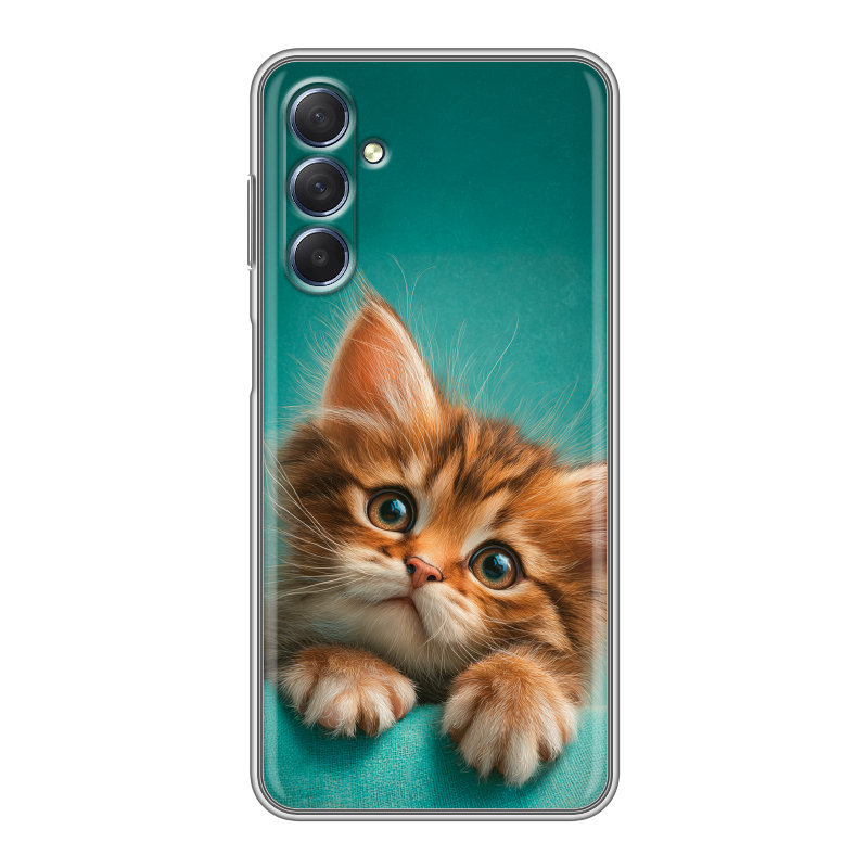 Силиконовый чехол на Samsung Galaxy M54 с принтом котенок Силиконовый чехол на Samsung Galaxy M54 с принтом котенок
