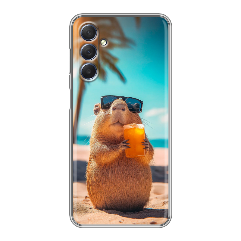Силиконовый чехол на Samsung Galaxy M54 с принтом Капибара Силиконовый чехол на Samsung Galaxy M54 с принтом Капибара