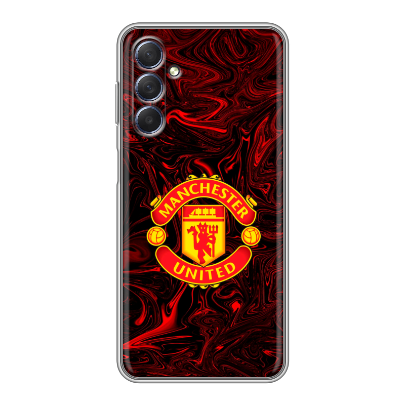 Силиконовый чехол на Samsung Galaxy M54 с принтом Manchester United Силиконовый чехол на Samsung Galaxy M54 с принтом Manchester United