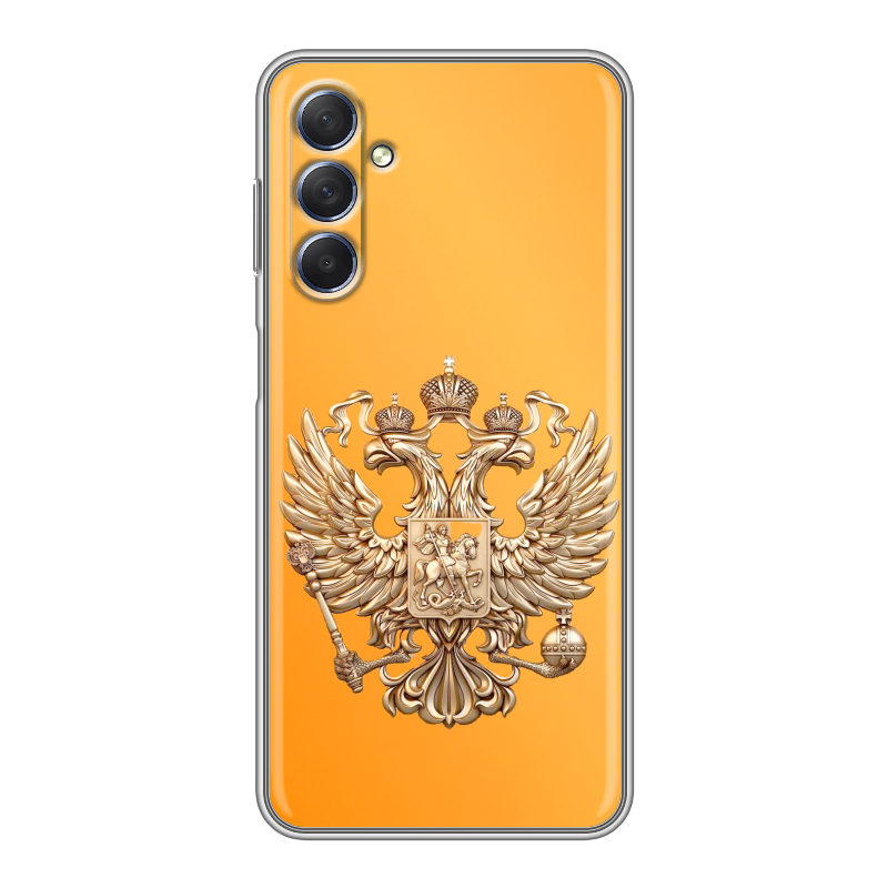 Силиконовый чехол на Samsung Galaxy M54 с принтом Герб Флаг России Силиконовый чехол на Samsung Galaxy M54 с принтом Герб Флаг России