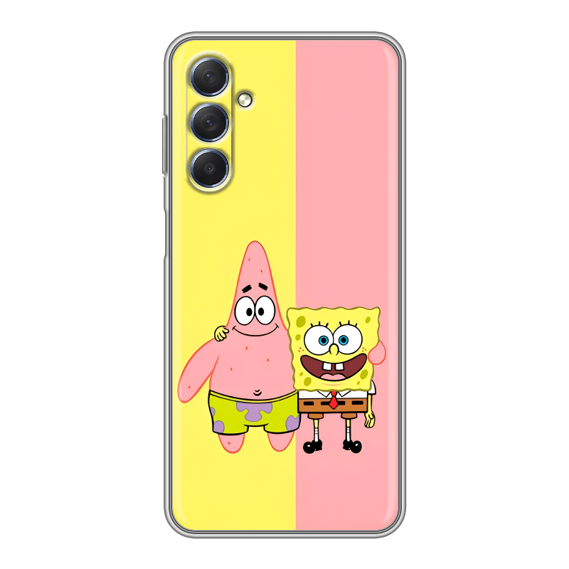 Силиконовый чехол на Samsung Galaxy M54 с принтом Спанч боб Спанчбоб Силиконовый чехол на Samsung Galaxy M54 с принтом Спанч боб Спанчбоб