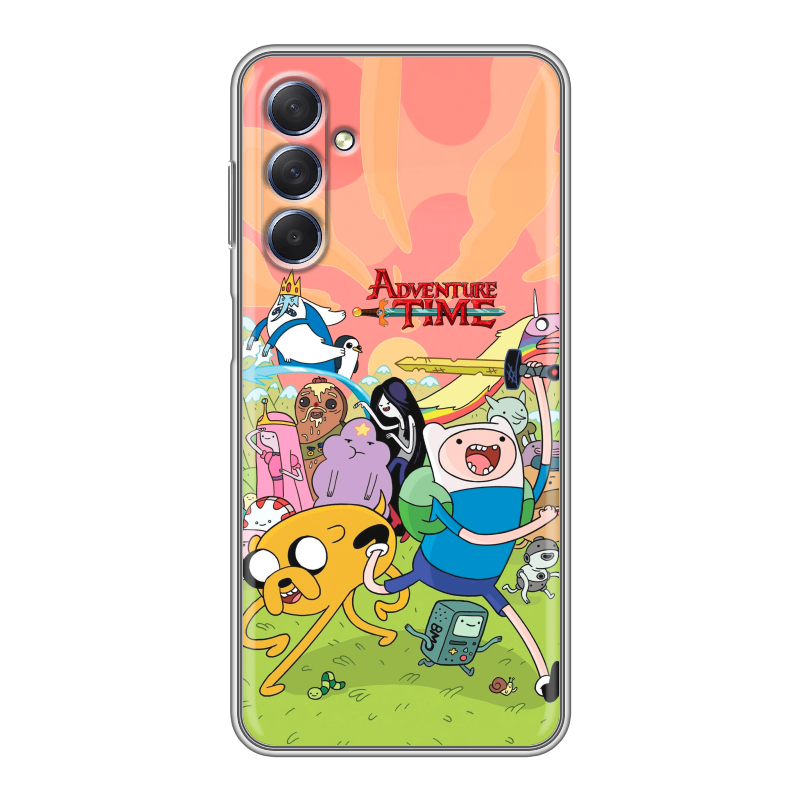 Силиконовый чехол на Samsung Galaxy M54 с принтом Adventure time Время приключений Силиконовый чехол на Samsung Galaxy M54 с принтом Adventure time Время приключений