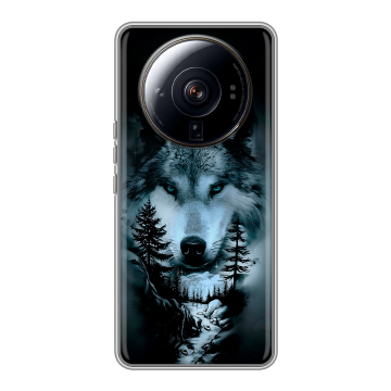 Силиконовый чехол на Xiaomi 12S Ultra с принтом Лесной волк Силиконовый чехол на Xiaomi 12S Ultra с принтом Лесной волк