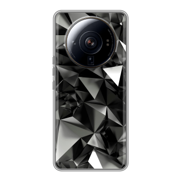 Силиконовый чехол на Xiaomi 12S Ultra с принтом Черные кристаллы Силиконовый чехол на Xiaomi 12S Ultra с принтом Черные кристаллы
