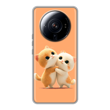 Силиконовый чехол на Xiaomi 12S Ultra с принтом Милые котики Силиконовый чехол на Xiaomi 12S Ultra с принтом Милые котики