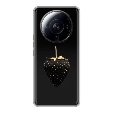 Силиконовый чехол на Xiaomi 12S Ultra с принтом Черная клубника Силиконовый чехол на Xiaomi 12S Ultra с принтом Черная клубника