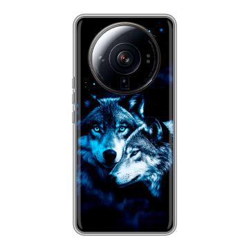 Силиконовый чехол на Xiaomi 12S Ultra с принтом Волки Силиконовый чехол на Xiaomi 12S Ultra с принтом Волки