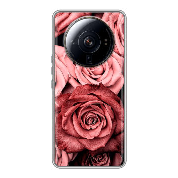 Силиконовый чехол на Xiaomi 12S Ultra с принтом Цветы розы Силиконовый чехол на Xiaomi 12S Ultra с принтом Цветы розы