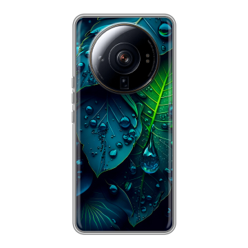 Силиконовый чехол на Xiaomi 12S Ultra с принтом Листья Силиконовый чехол на Xiaomi 12S Ultra с принтом Листья