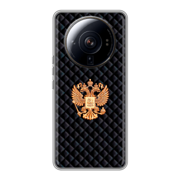 Силиконовый чехол на Xiaomi 12S Ultra с принтом Герб России принт