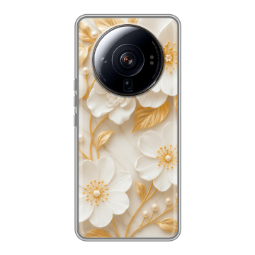 Силиконовый чехол на Xiaomi 12S Ultra с принтом Цветы