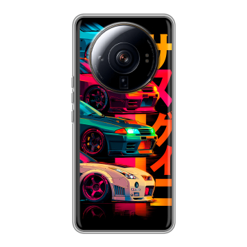 Силиконовый чехол на Xiaomi 12S Ultra с принтом Гоночные машины