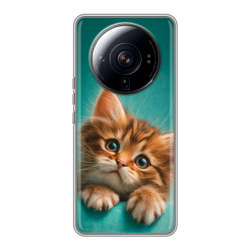 Силиконовый чехол на Xiaomi 12S Ultra с принтом котенок