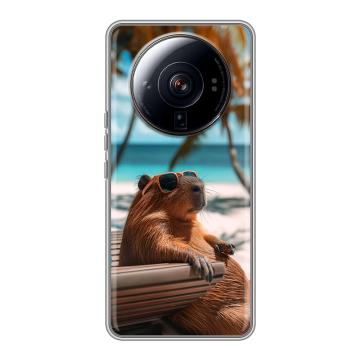 Силиконовый чехол на Xiaomi 12S Ultra с принтом Капибара